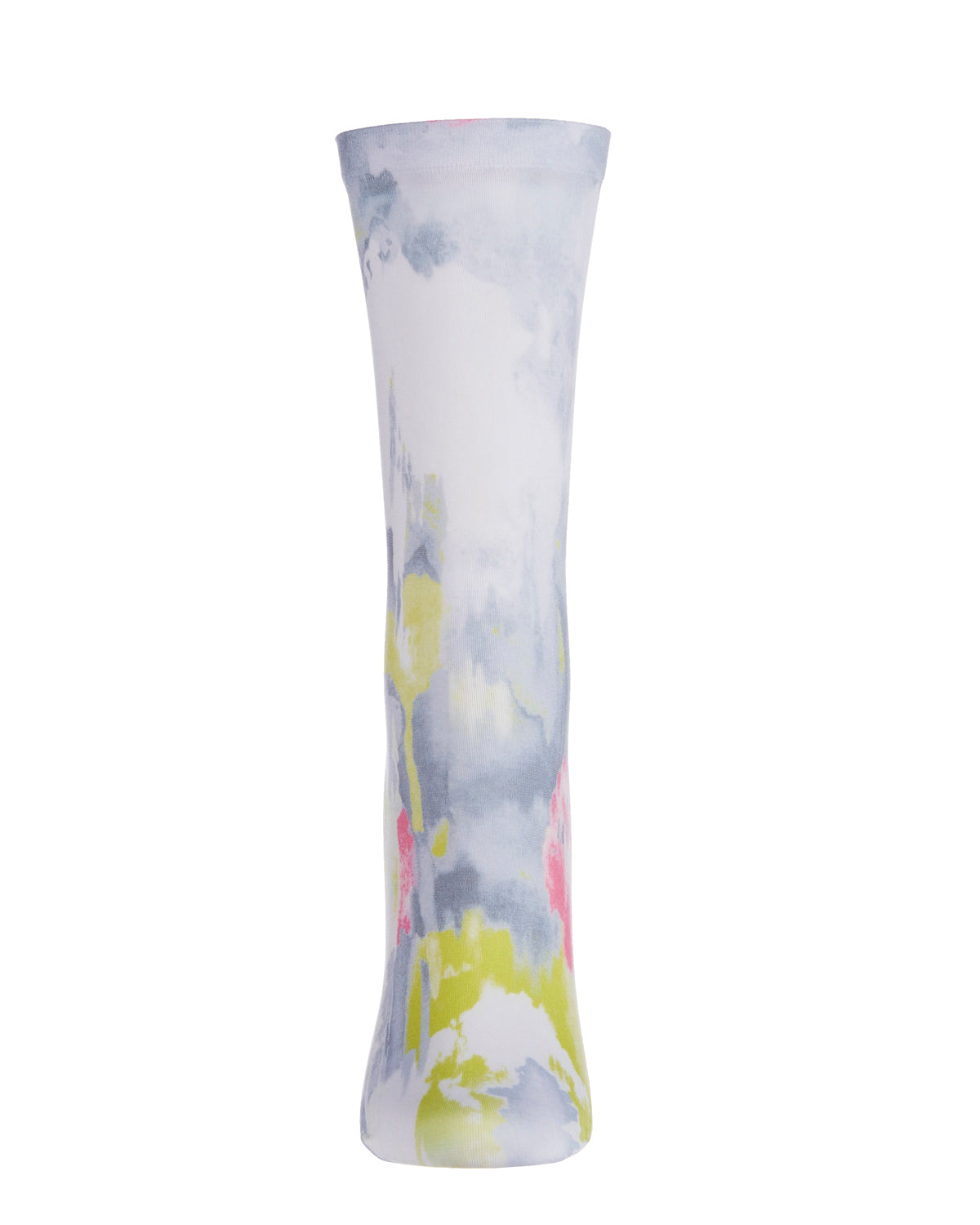 Brushstroke Printed Abstract Breathable Crew Sock : Color: Gray