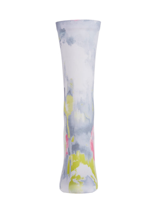 Brushstroke Printed Abstract Breathable Crew Sock : Color: Gray