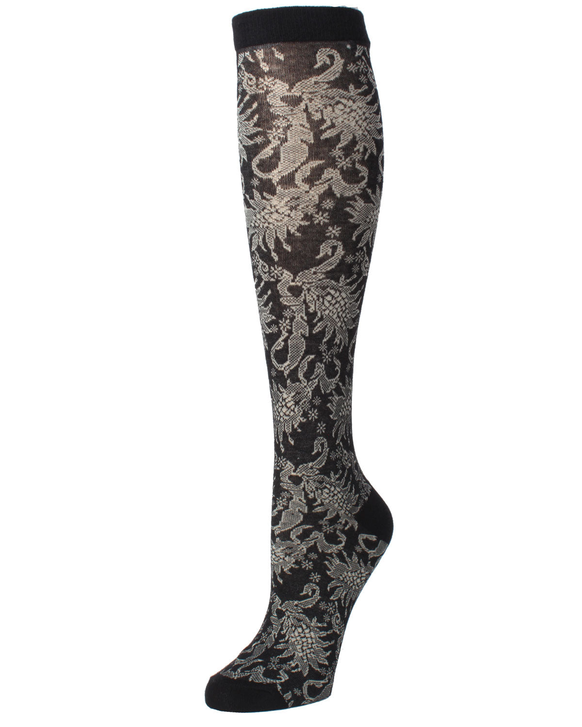 Raven Cotton Blend Knee High Sock : Color: Gray
