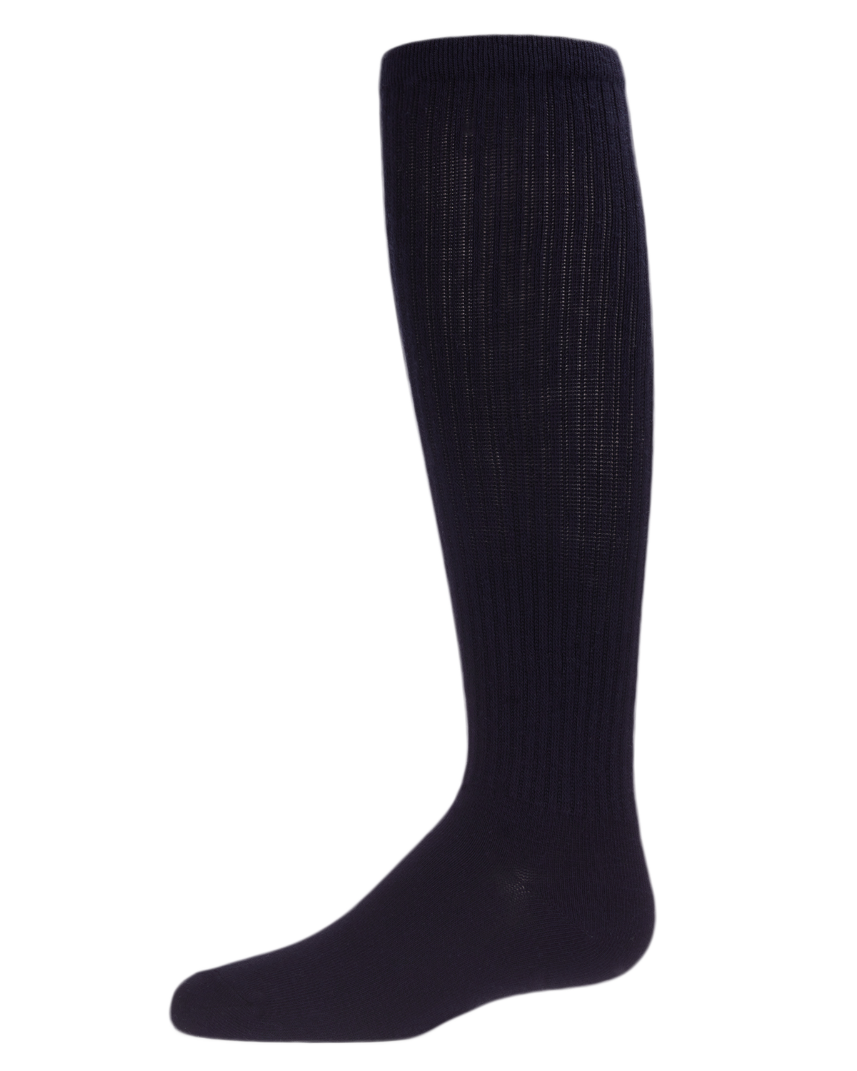 Girl's Athletic Ribbed Cotton Blend Knee High Sock : Color: Navy