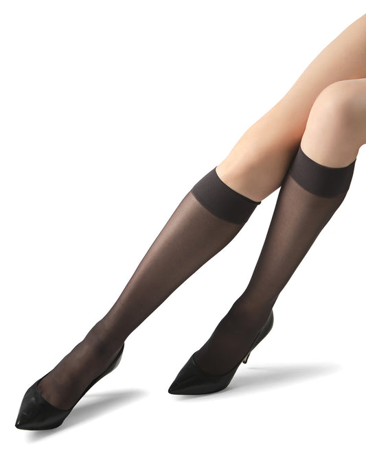 Women's Quick 70 Denier Knee Highs : Color: Nero