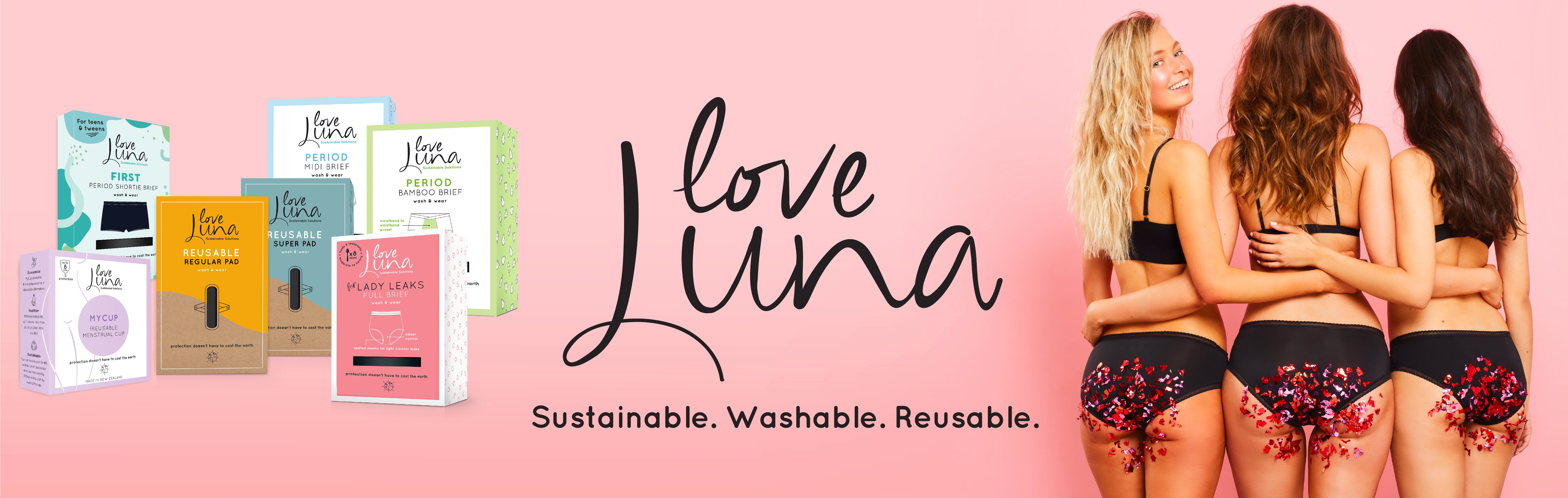Love Luna Period Underwear Hi-Waisted Bamboo Brief AU