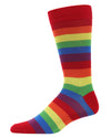 Men's Colors of the Rainbow Bright Stripe Crew Sock : Color: Multi