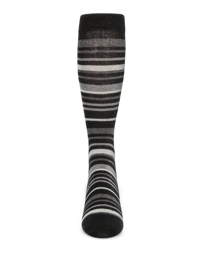 Men's Slick Stripes Luxuriously Soft Cashmere Blend Crew Socks