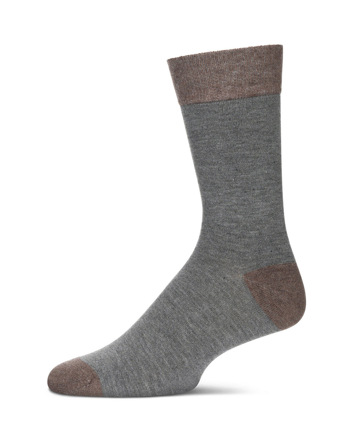 Men's Fancy Heels Luxuriously Soft Cashmere Blend Crew Socks : Color: Medium Gray Heather