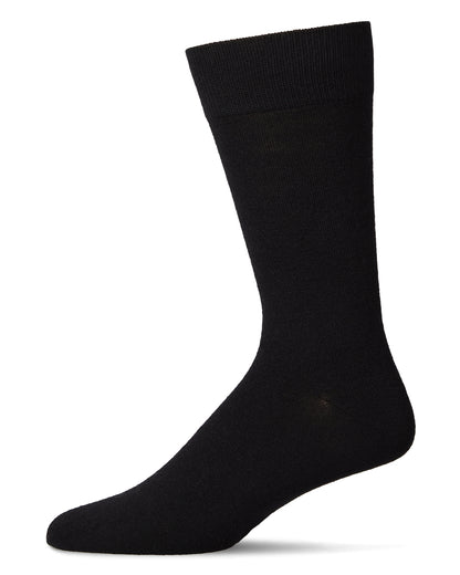Men's Solid Luxuriously Soft Cashmere Crew Socks : Color: Black