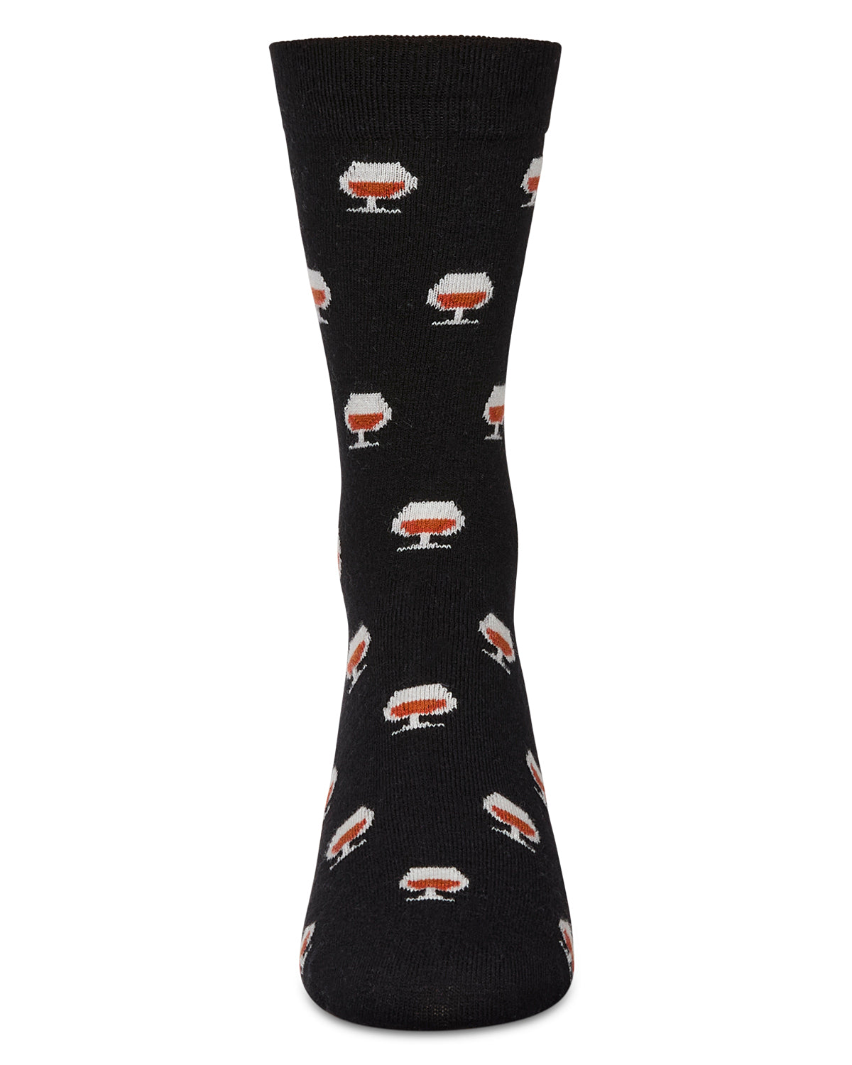 Men's Whiskey Cashmere Crew Socks : Color: Black