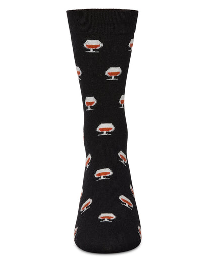 Men's Whiskey Cashmere Crew Socks : Color: Black