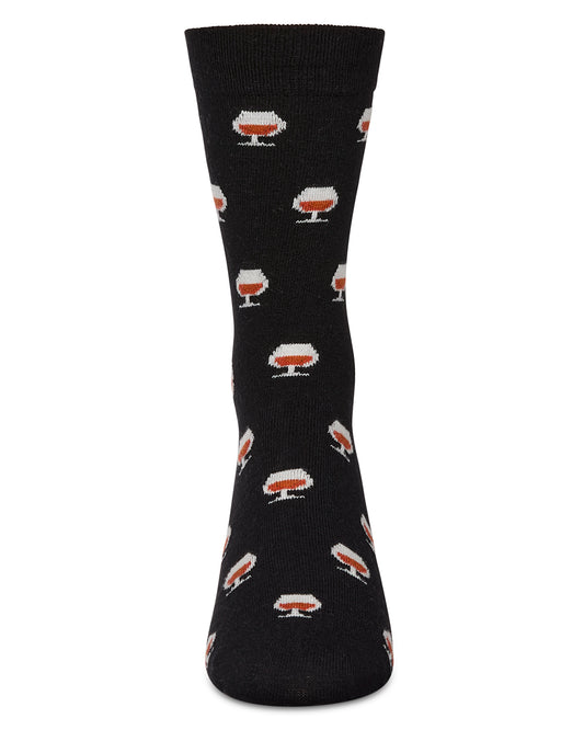 Men's Whiskey Cashmere Crew Socks : Color: Black