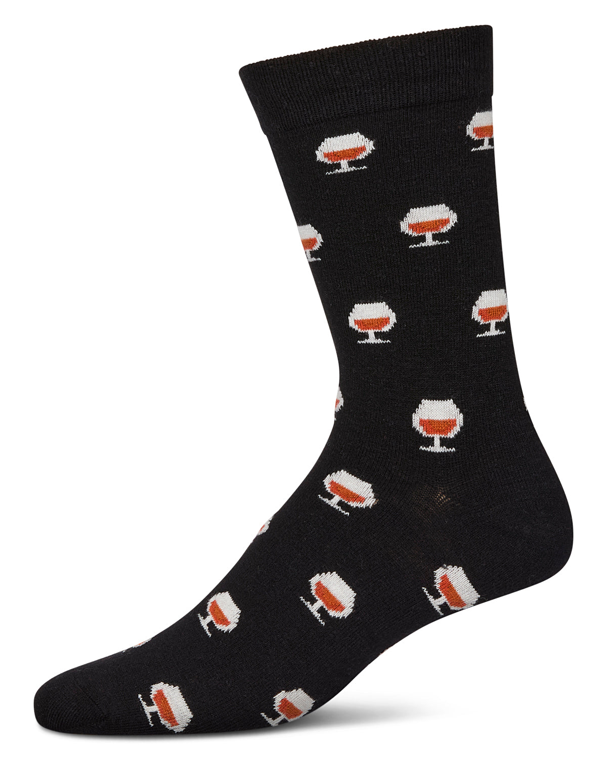 Men's Whiskey Cashmere Crew Socks : Color: Black