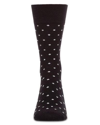 Men's Mini-Dot Cashmere-Blend Fine-Gauge Knit Crew Socks