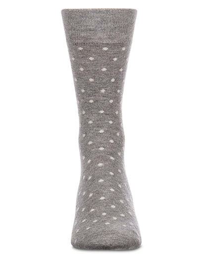 Men's Mini-Dot Cashmere-Blend Fine-Gauge Knit Crew Socks