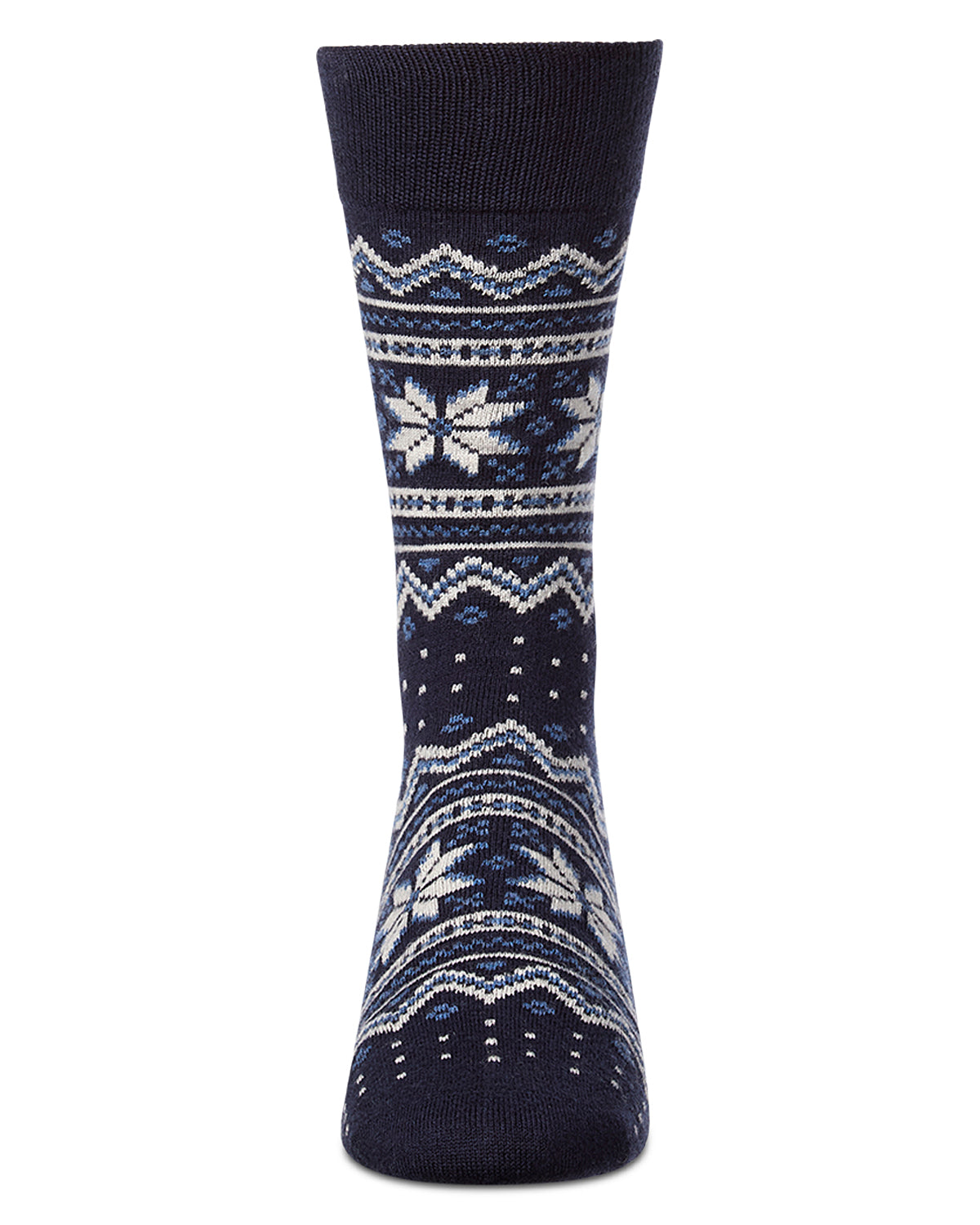 Men's Snowflake Fairisle-Patterned Cashmere-Blend Crew Sock