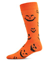 Men's Festive Halloween "Pumpkin Faces" Novelty Crew Sock