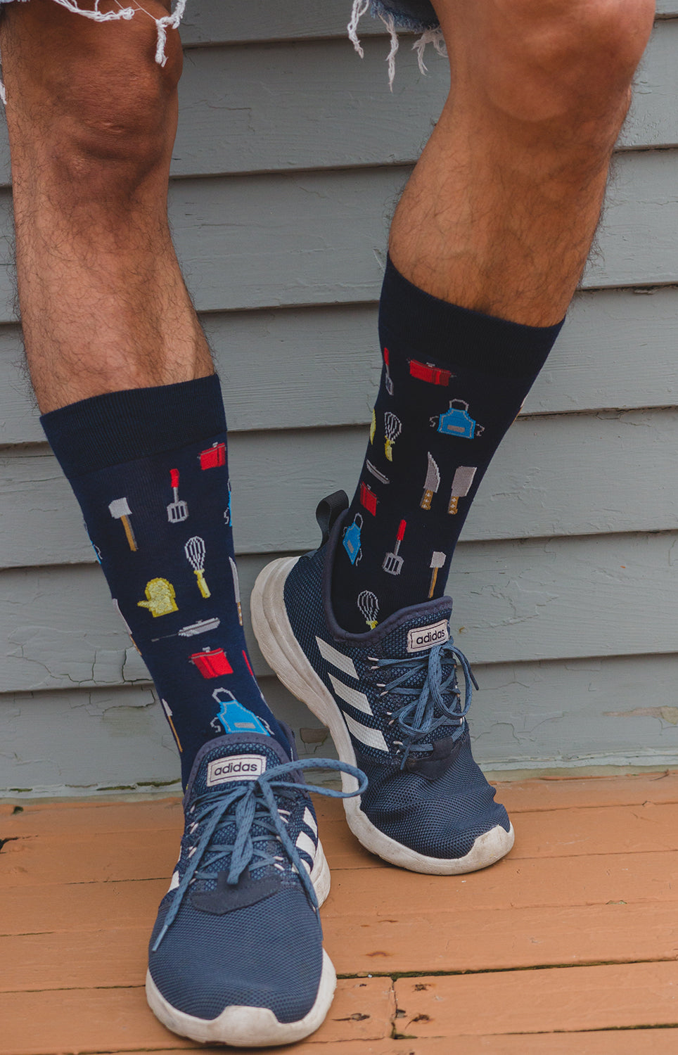 Men's Kitchen Crew Bamboo Blend Novelty Crew Sock : Color: Navy
