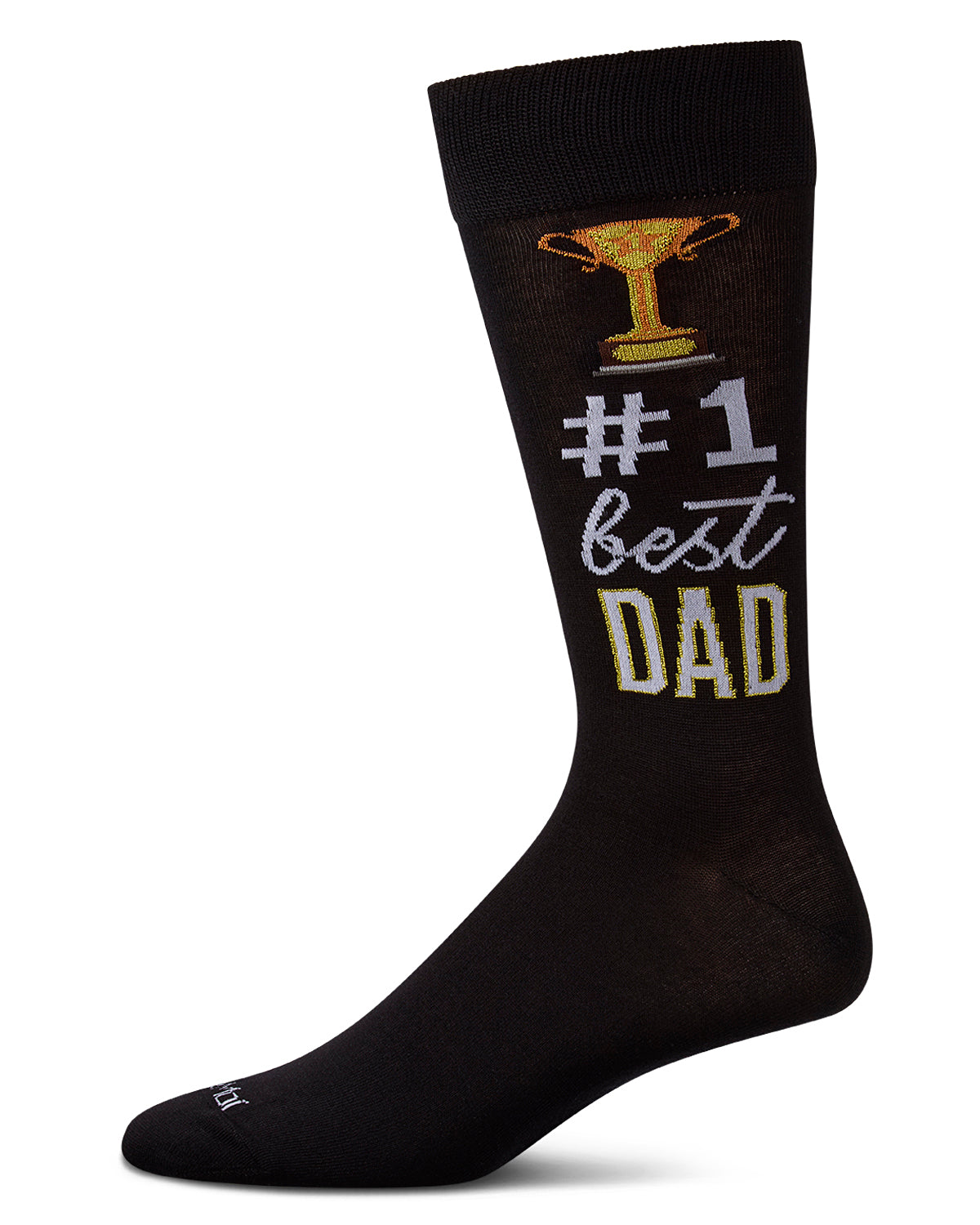 Men's #1 Dad Trophy Bamboo Blend Novelty Crew Sock