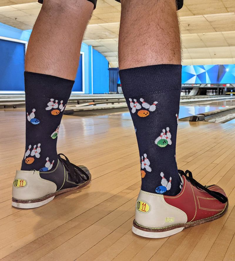 Men's Let's Go Bowling Bamboo Blend Novelty Crew Sock