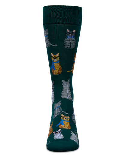 Cats Bamboo Men's Crew : Color: Charcoal Heather