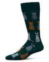 Cats Bamboo Men's Crew : Color: Rain Forest