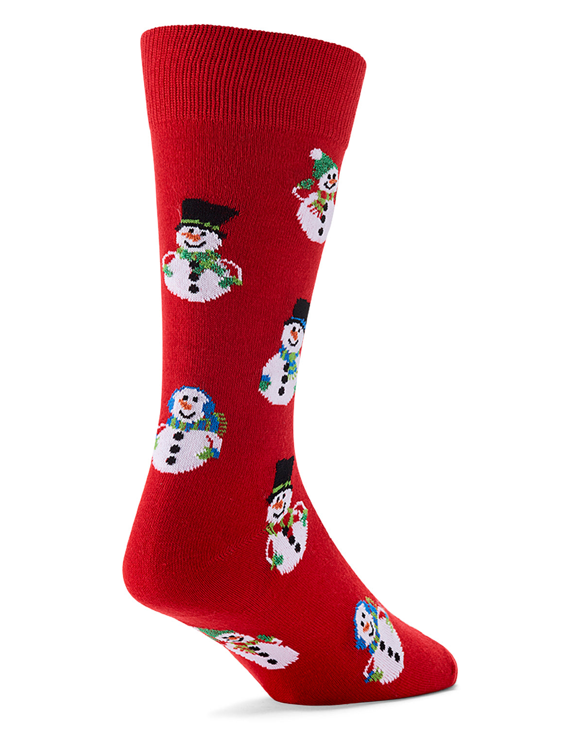 Men's Jolly Holiday Happy Snowmen Novelty Crew Socks