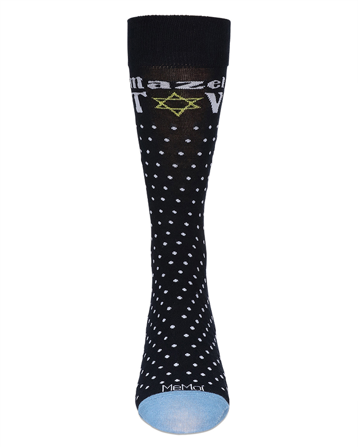Men's Mazel Tov Bamboo Crew Socks : Color: Navy