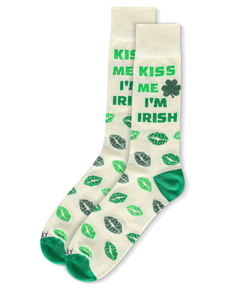 Men's Kiss Me I'm Irish Bamboo Crew Socks