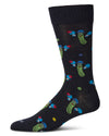 Men's PickleBall Bamboo Crew Socks : Color: Navy