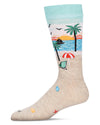 Men's Paradise Bamboo Crew Socks : Color: Oatmeal Heather