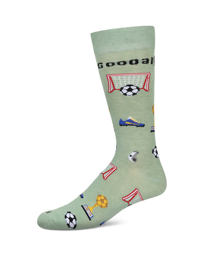 Men's Soccer Bamboo Crew Socks : Color: Moss