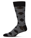 Men's Argyle Bamboo Dress Crew Socks : Color: Black