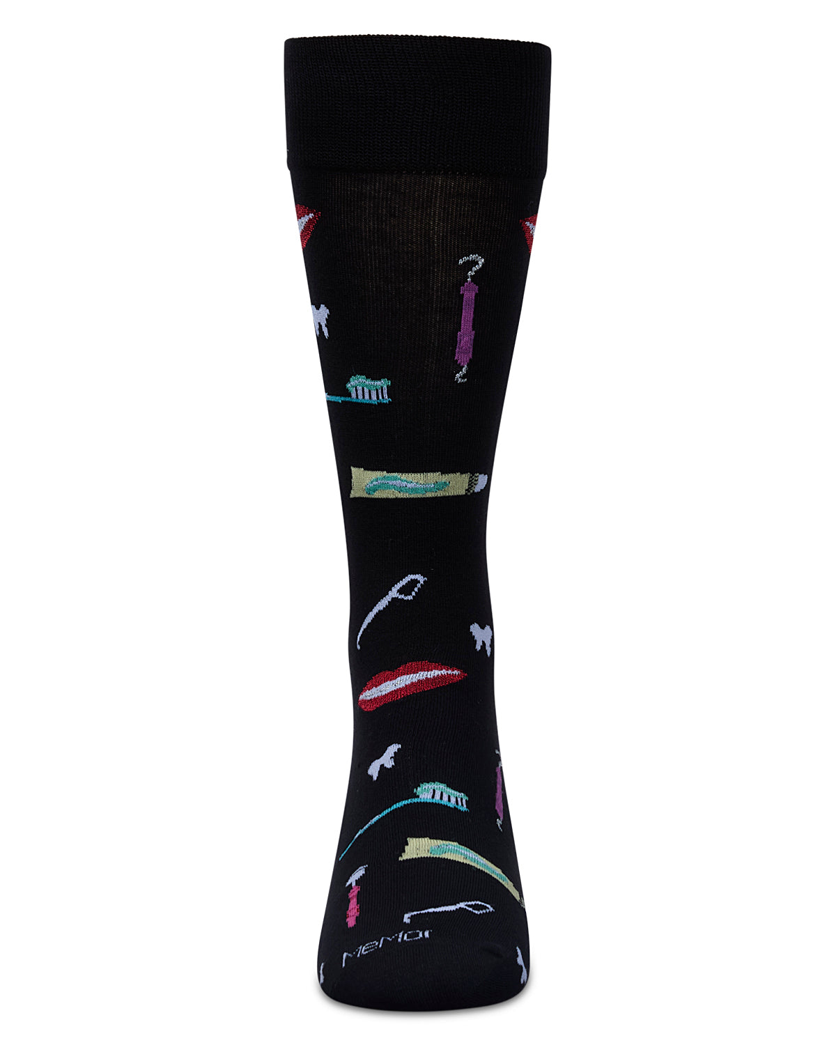 Men's Dentist Rayon From Bamboo Crew Socks : Color: Black