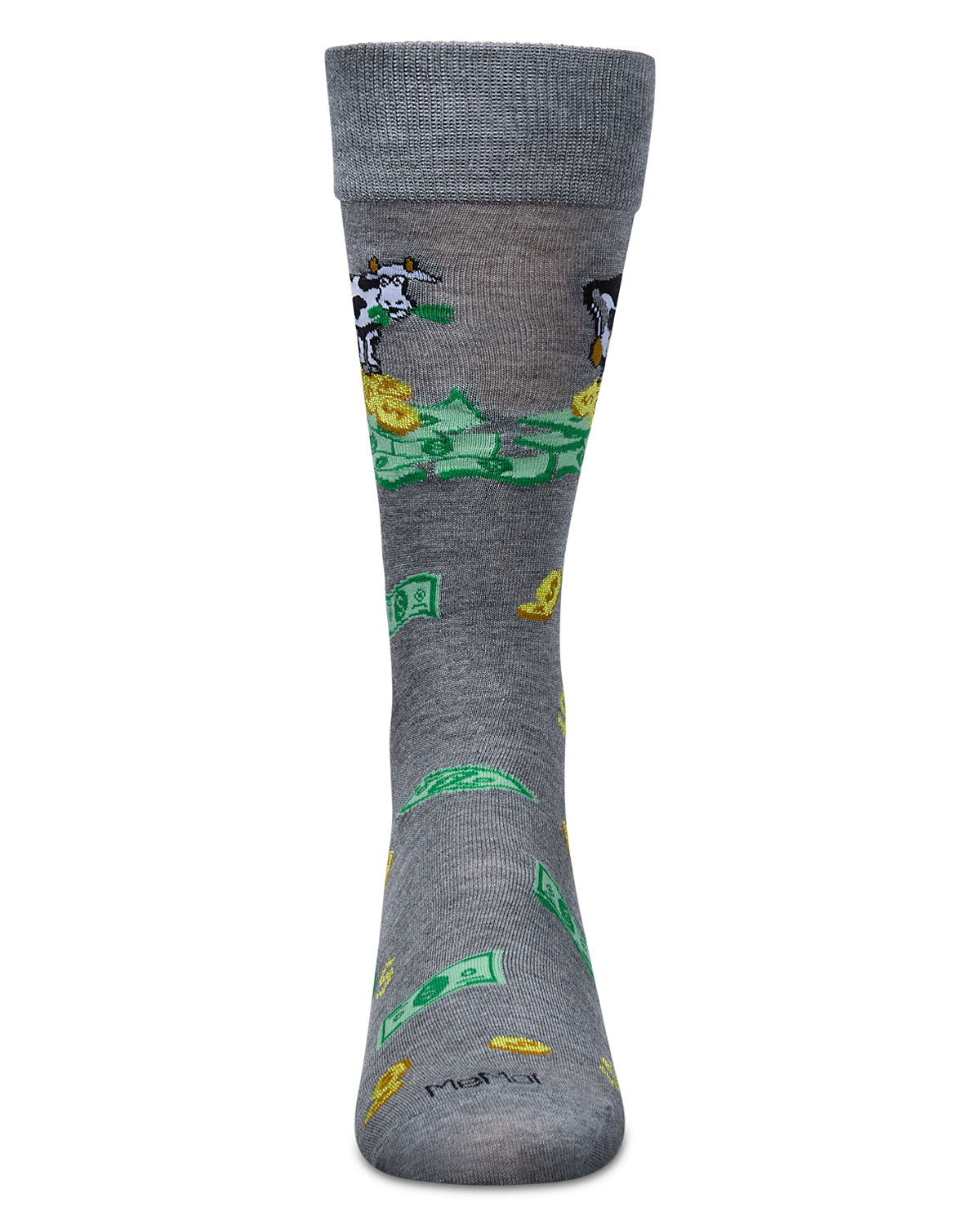 Men's Cash Cow Rayon From Bamboo Crew Socks : Color: Med Gray Heather