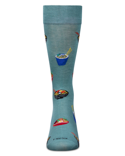 Men's Ramen Rayon From Bamboo Crew Socks : Color: Dusty Green