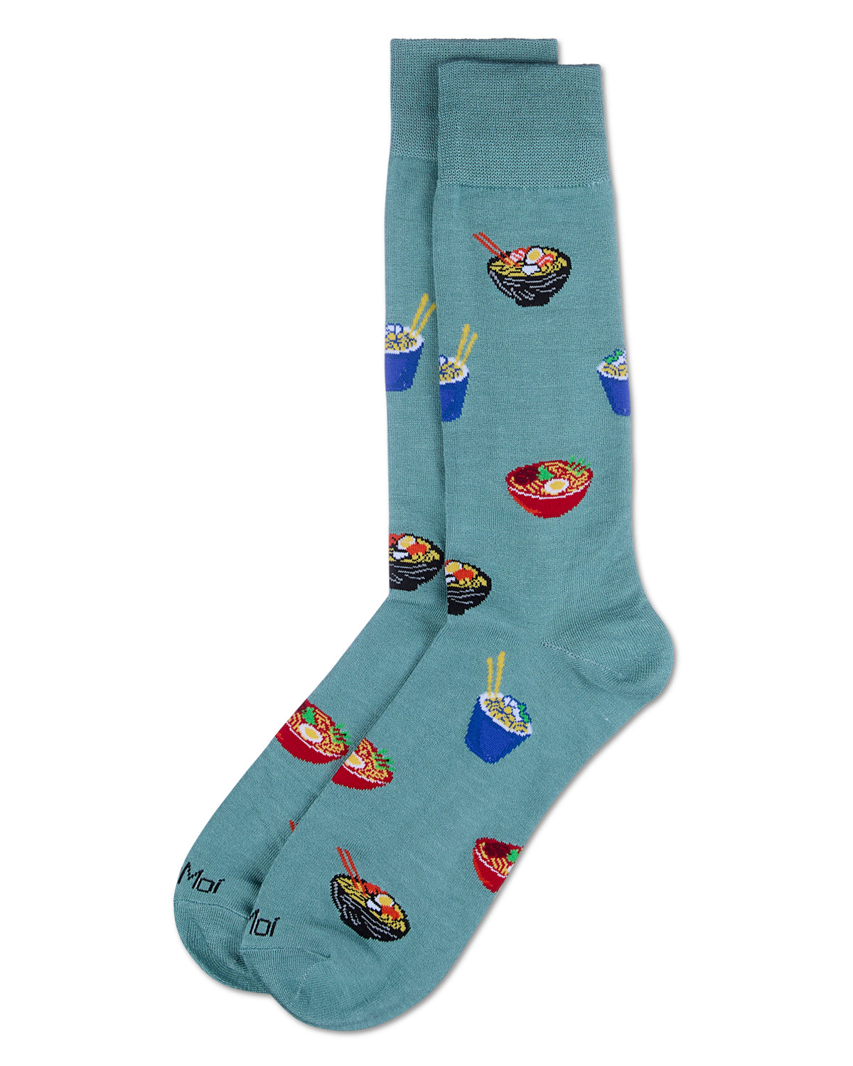 Men's Ramen Rayon From Bamboo Crew Socks : Color: Dusty Green