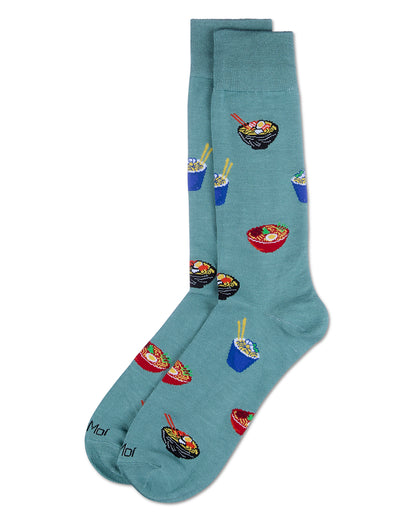 Men's Ramen Rayon From Bamboo Crew Socks : Color: Dusty Green