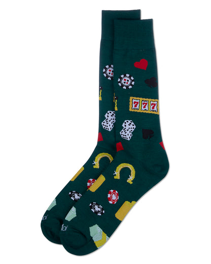 Men's Win Big Rayon From Bamboo Crew Socks : Color: Rain Forest