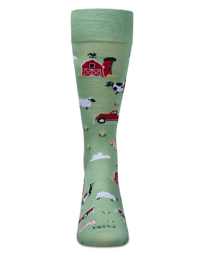 Men's Farmland Rayon From Bamboo Crew Socks : Color: Moss