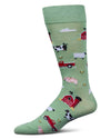 Men's Farmland Rayon From Bamboo Crew Socks : Color: Moss