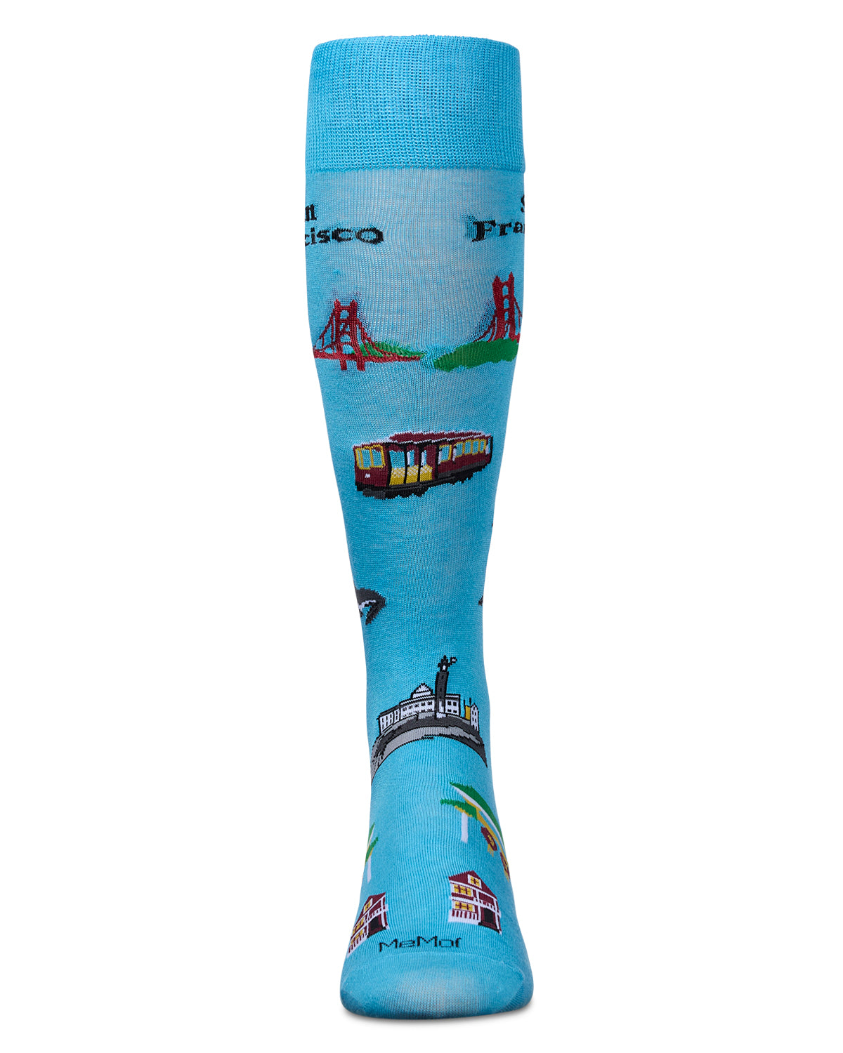 Men's San Francisco Rayon From Bamboo Crew Socks : Color: Blue Grotto