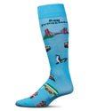 Men's San Francisco Rayon From Bamboo Crew Socks : Color: Blue Grotto