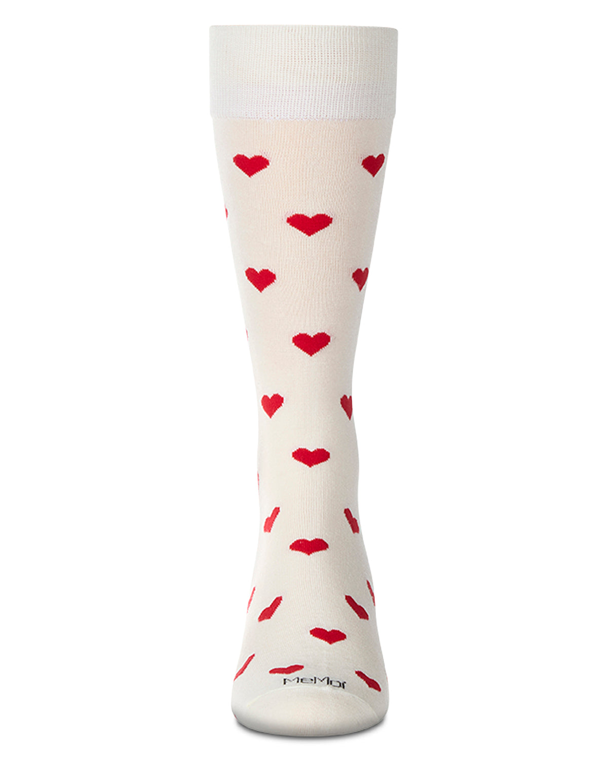 Men's Hearts Rayon From Bamboo Crew Socks : Color: Black