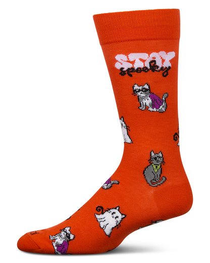 Men's Stay Spooky Holiday Crew Socks : Color: Orange
