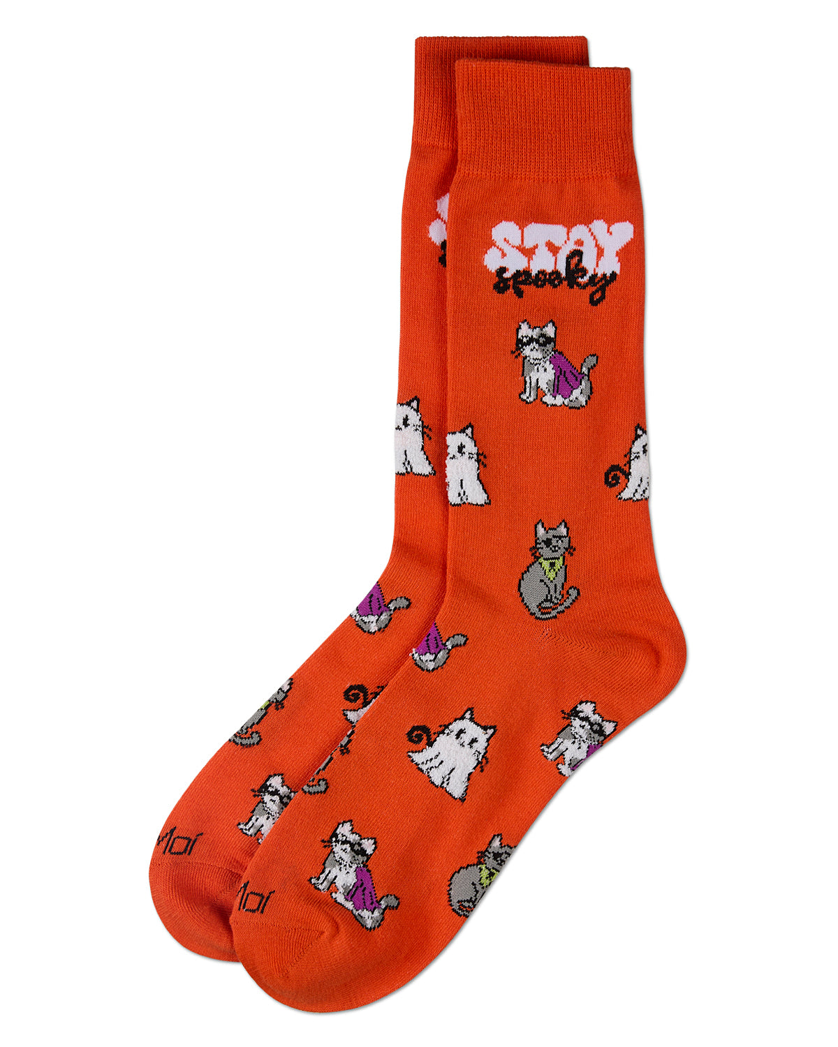 Men's Stay Spooky Holiday Crew Socks : Color: Orange