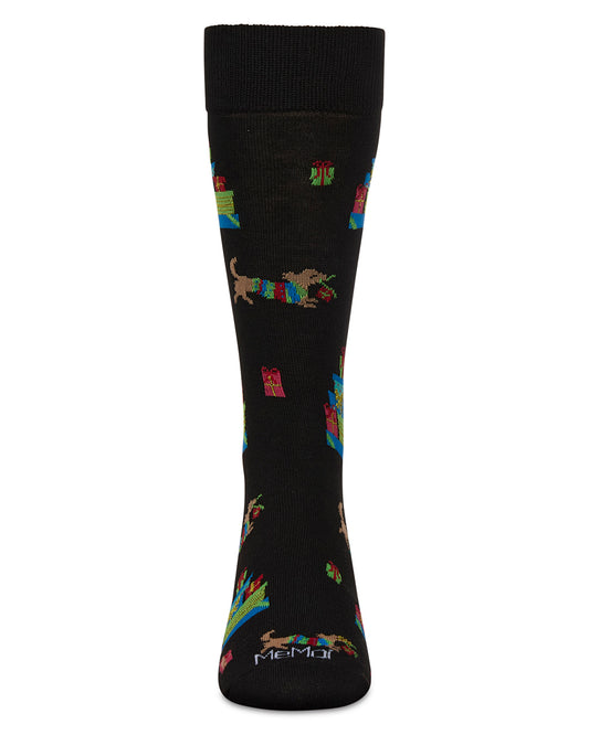 Men's Pile Of Gifts Holiday Crew Socks : Color: Black