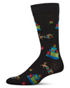 Men's Pile Of Gifts Holiday Crew Socks : Color: Black
