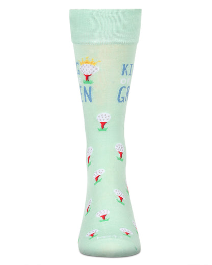 Men's King of the Green Bamboo Crew Socks : Color: Mint
