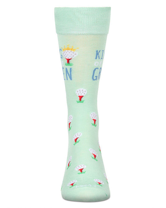 Men's King of the Green Bamboo Crew Socks : Color: Mint