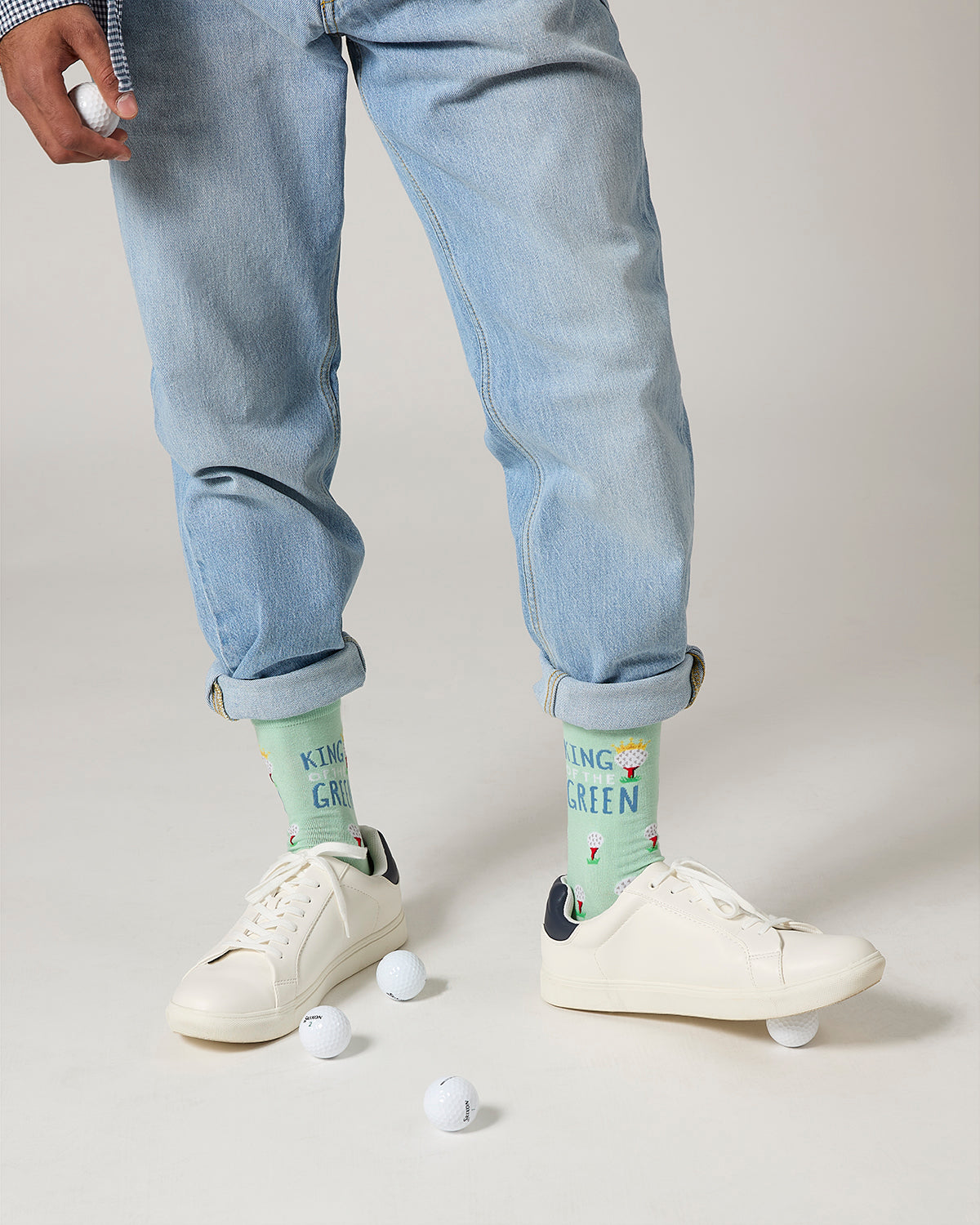 Men's King of the Green Bamboo Crew Socks : Color: Mint