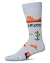 Men`s Arizona Rayon from Bamboo Crew Socks : Color: Skyway