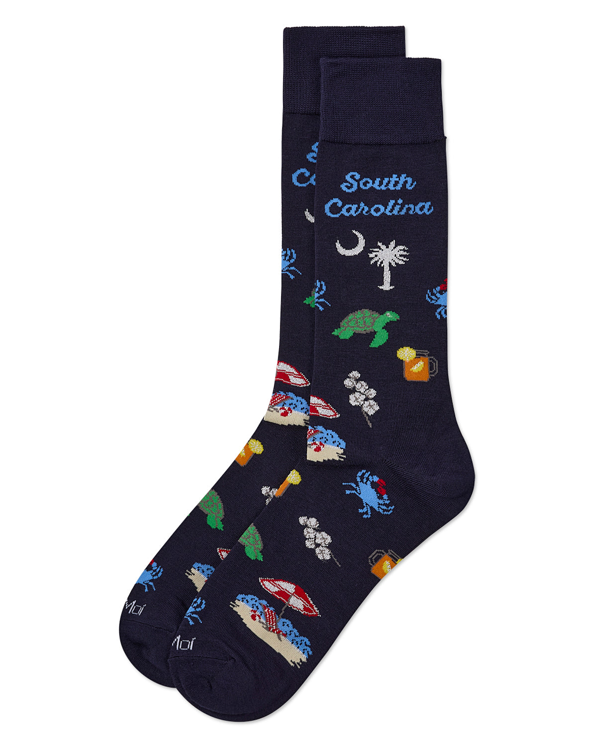 Men's South Carolina Rayon From Bamboo Crew Socks : Color: Navy